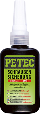 92050 Zajišťování pomocí šroubu SCREW LOCKING high strength PETEC