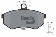 BPD1718 Sada brzdových destiček, kotoučová brzda BENDIX Braking