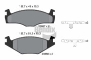 BPD1329 Sada brzdových destiček, kotoučová brzda BENDIX Braking