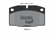 BPD1735 Sada brzdových destiček, kotoučová brzda BENDIX Braking