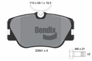 BPD1292 Sada brzdových destiček, kotoučová brzda BENDIX Braking