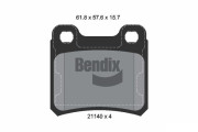 BPD1751 Sada brzdových destiček, kotoučová brzda BENDIX Braking