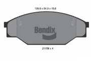 BPD1756 Sada brzdových destiček, kotoučová brzda BENDIX Braking