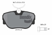 BPD1760 Sada brzdových destiček, kotoučová brzda BENDIX Braking