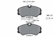 BPD1766 Sada brzdových destiček, kotoučová brzda BENDIX Braking