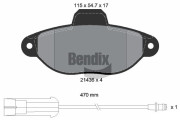 BPD1020 Sada brzdových destiček, kotoučová brzda BENDIX Braking