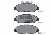 BPD1802 Sada brzdových destiček, kotoučová brzda BENDIX Braking
