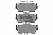 BPD1803 Sada brzdových destiček, kotoučová brzda BENDIX Braking