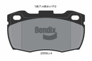 BPD1807 Sada brzdových destiček, kotoučová brzda BENDIX Braking