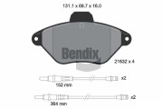BPD1821 Sada brzdových destiček, kotoučová brzda BENDIX Braking