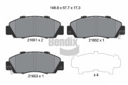 BPD1825 Sada brzdových destiček, kotoučová brzda BENDIX Braking