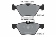 BPD1356 Sada brzdových destiček, kotoučová brzda BENDIX Braking