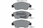 BPD1834 Sada brzdových destiček, kotoučová brzda BENDIX Braking