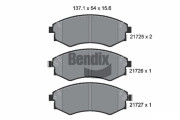 BPD1842 Sada brzdových destiček, kotoučová brzda BENDIX Braking
