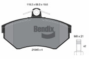 BPD1571 Sada brzdových destiček, kotoučová brzda BENDIX Braking