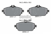 BPD1407 Sada brzdových destiček, kotoučová brzda BENDIX Braking