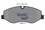 BPD1306 Sada brzdových destiček, kotoučová brzda BENDIX Braking