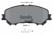 BPD1485 Sada brzdových destiček, kotoučová brzda BENDIX Braking