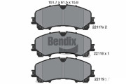 BPD1313 Sada brzdových destiček, kotoučová brzda BENDIX Braking
