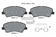 BPD2343 Sada brzdových destiček, kotoučová brzda BENDIX Braking