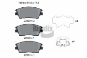 BPD2308 Sada brzdových destiček, kotoučová brzda BENDIX Braking