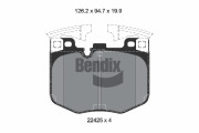 BPD2336 Sada brzdových destiček, kotoučová brzda BENDIX Braking