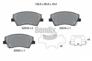 BPD2317 Sada brzdových destiček, kotoučová brzda BENDIX Braking