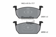 BPD1607 Sada brzdových destiček, kotoučová brzda BENDIX Braking