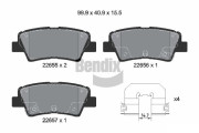 BPD1635 Sada brzdových destiček, kotoučová brzda BENDIX Braking