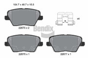 BPD2345 Sada brzdových destiček, kotoučová brzda BENDIX Braking