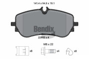 BPD1630 Sada brzdových destiček, kotoučová brzda BENDIX Braking