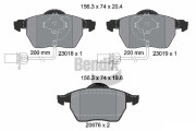 BPD1073 Sada brzdových destiček, kotoučová brzda BENDIX Braking