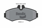 BPD1257 Sada brzdových destiček, kotoučová brzda BENDIX Braking