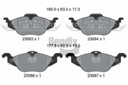 BPD1129 Sada brzdových destiček, kotoučová brzda BENDIX Braking