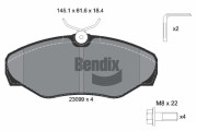 BPD1042 Sada brzdových destiček, kotoučová brzda BENDIX Braking