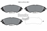 BPD1949 Sada brzdových destiček, kotoučová brzda BENDIX Braking