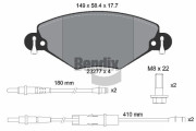 BPD1368 Sada brzdových destiček, kotoučová brzda BENDIX Braking