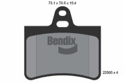 BPD1353 Sada brzdových destiček, kotoučová brzda BENDIX Braking