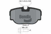 BPD1985 Sada brzdových destiček, kotoučová brzda BENDIX Braking