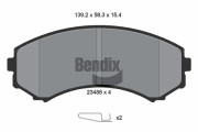 BPD1346 Sada brzdových destiček, kotoučová brzda BENDIX Braking