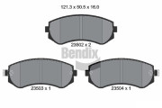 BPD1995 Sada brzdových destiček, kotoučová brzda BENDIX Braking