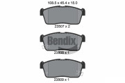 BPD1996 Sada brzdových destiček, kotoučová brzda BENDIX Braking