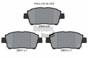 BPD1423 Sada brzdových destiček, kotoučová brzda BENDIX Braking