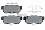 BPD1386 Sada brzdových destiček, kotoučová brzda BENDIX Braking
