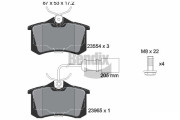 BPD1287 Sada brzdových destiček, kotoučová brzda BENDIX Braking