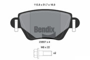 BPD1509 Sada brzdových destiček, kotoučová brzda BENDIX Braking