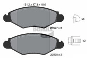 BPD1024 Sada brzdových destiček, kotoučová brzda BENDIX Braking