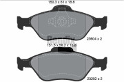 BPD1104 Sada brzdových destiček, kotoučová brzda BENDIX Braking