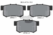 BPD2024 Sada brzdových destiček, kotoučová brzda BENDIX Braking