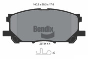 BPD2031 Sada brzdových destiček, kotoučová brzda BENDIX Braking